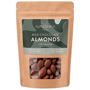 Mandler m. hvid chokolade & lakrids Økologisk - 100 g - Guru Snack